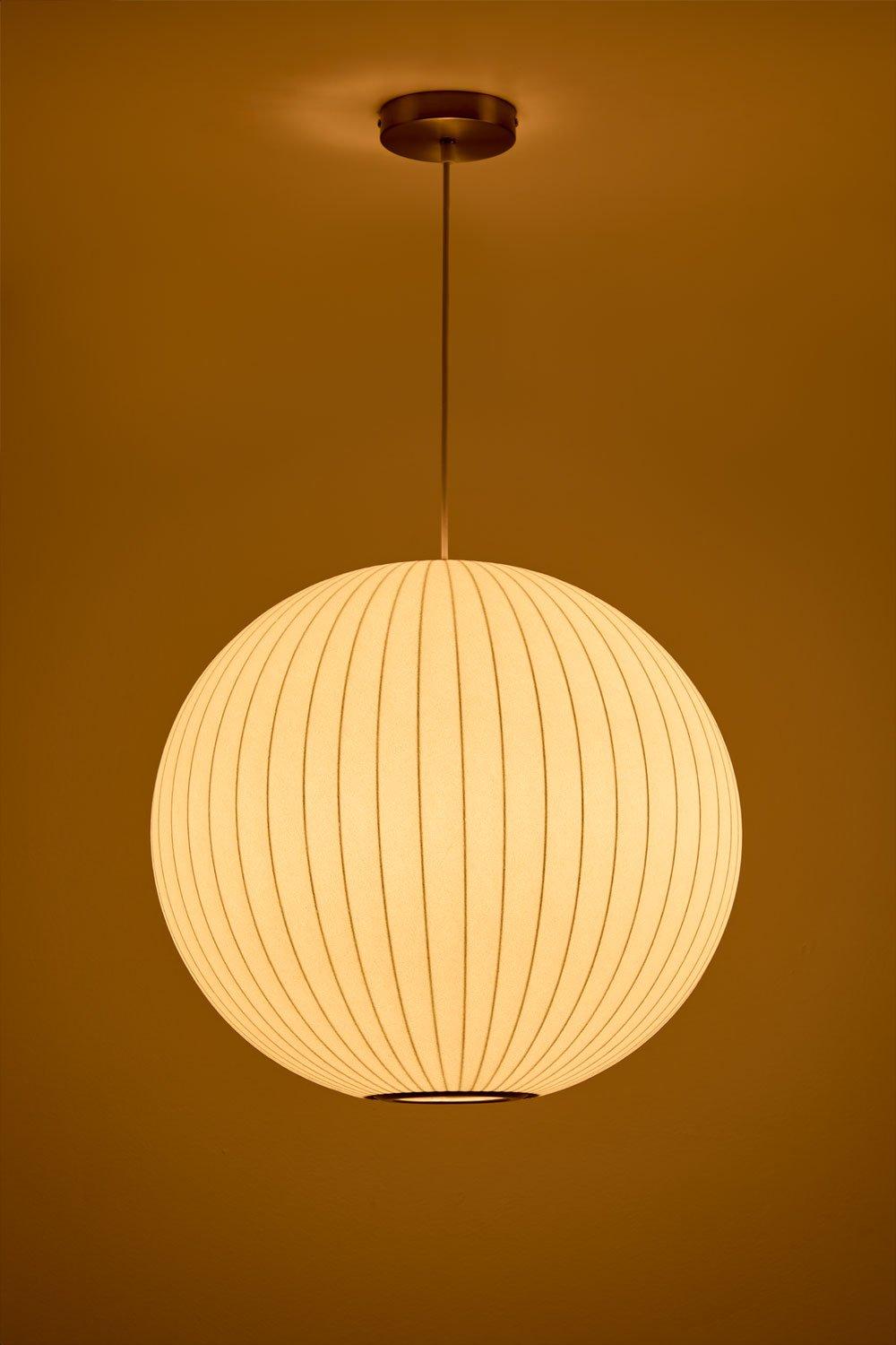 Sklum Lámpara De Techo En Seda Artificial Y Hierro Worel