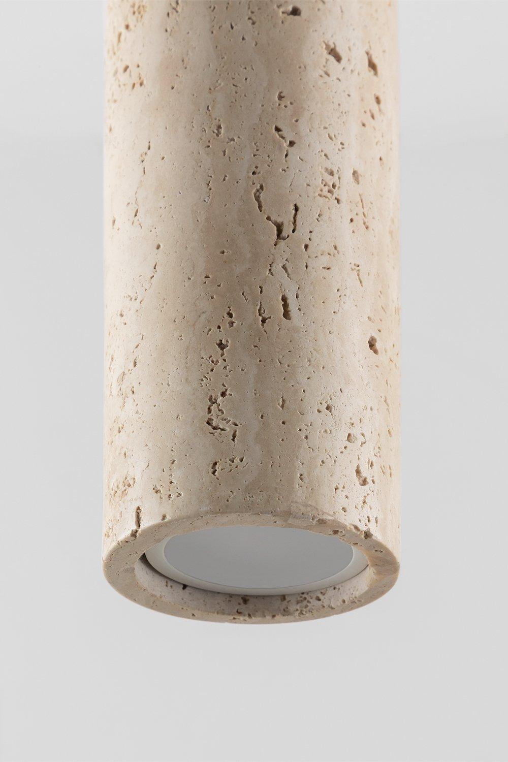 Sklum Lámpara De Techo En Travertino Y Madera (Ø6 5 Cm) Davise