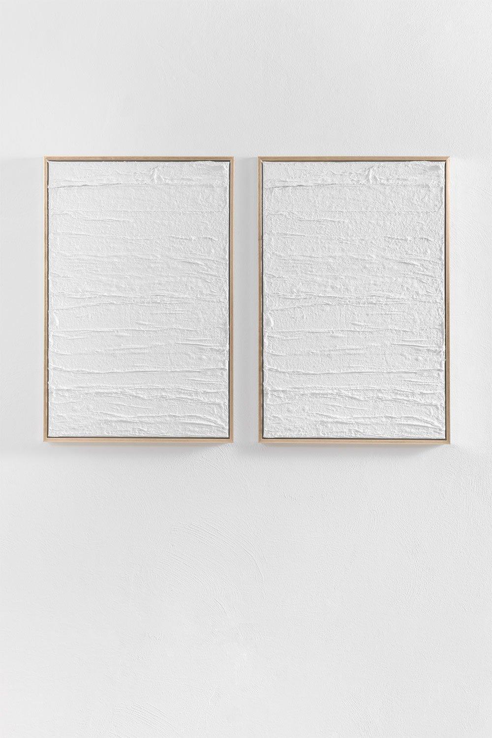 sklum Leclerc set of 2 embossed plaster pictures (60x90 cm)