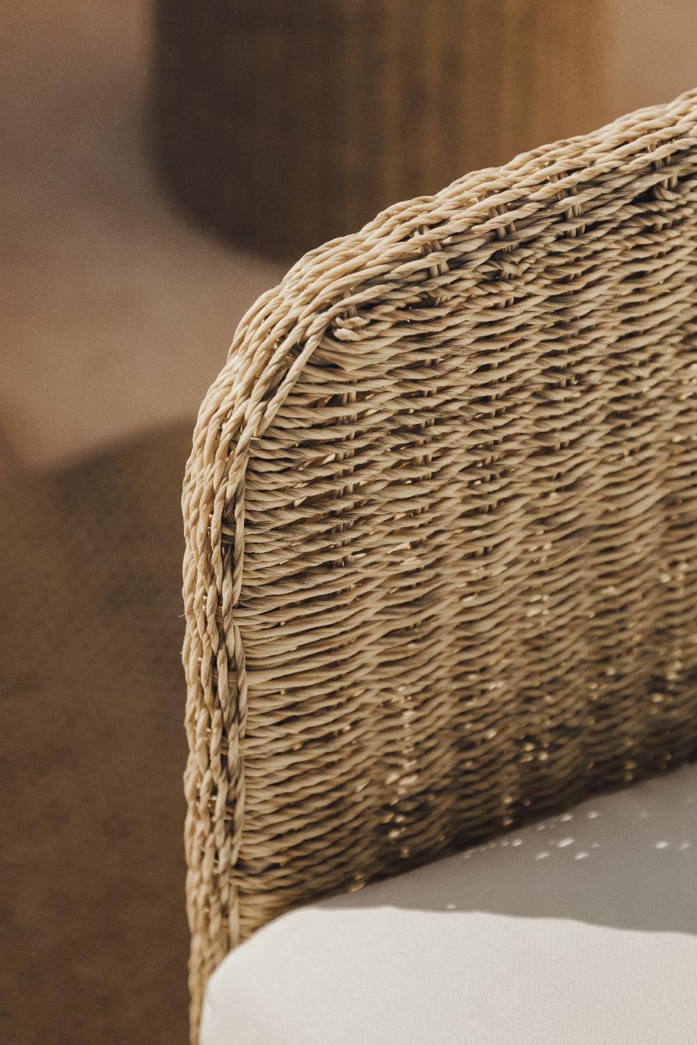 Sklum Leilan Acacia Wood And Synthetic Rattan Garden Armchair