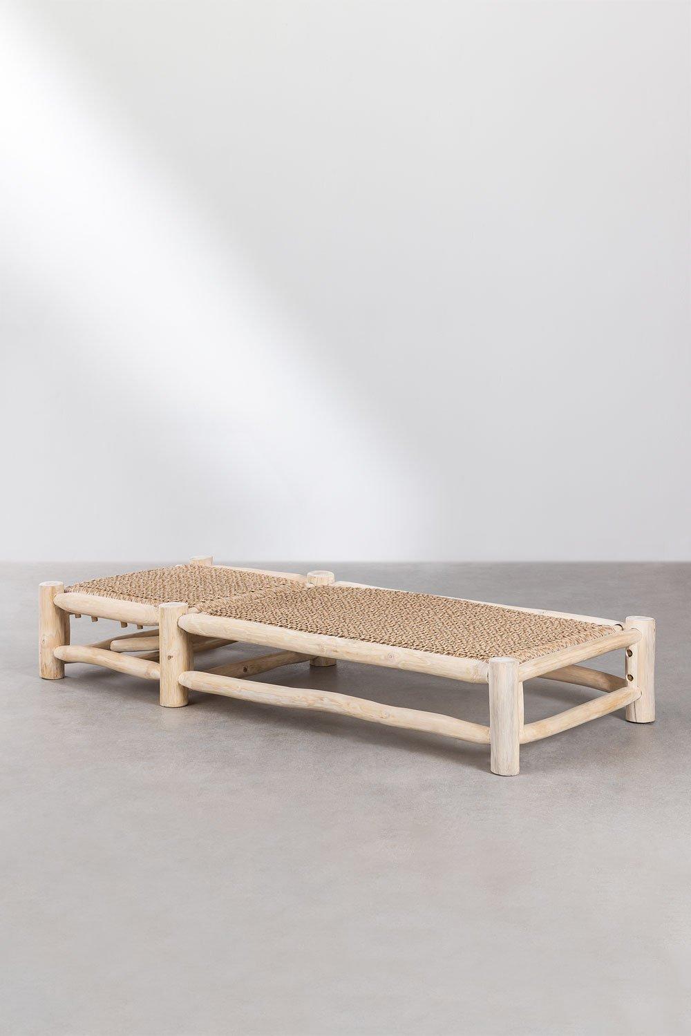 Sklum Lettino Prendisole Reclinabile In Legno Di Teak Bientina