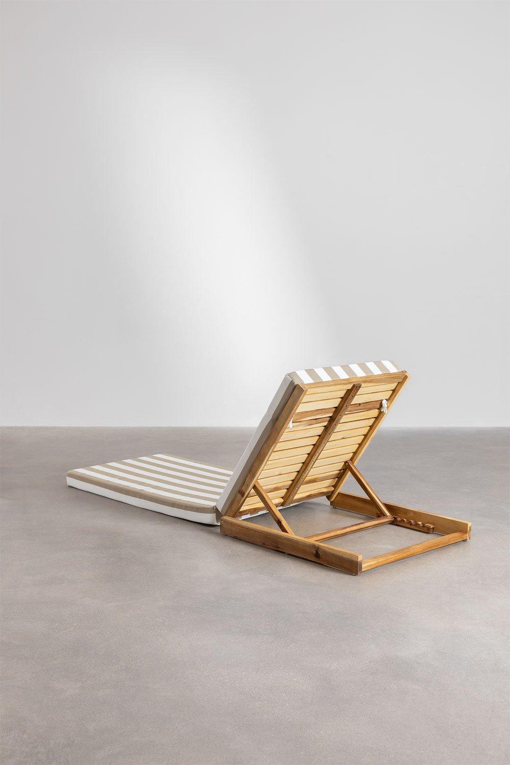 Sklum Lettino Reclinabile Idaira In Legno Di Acacia