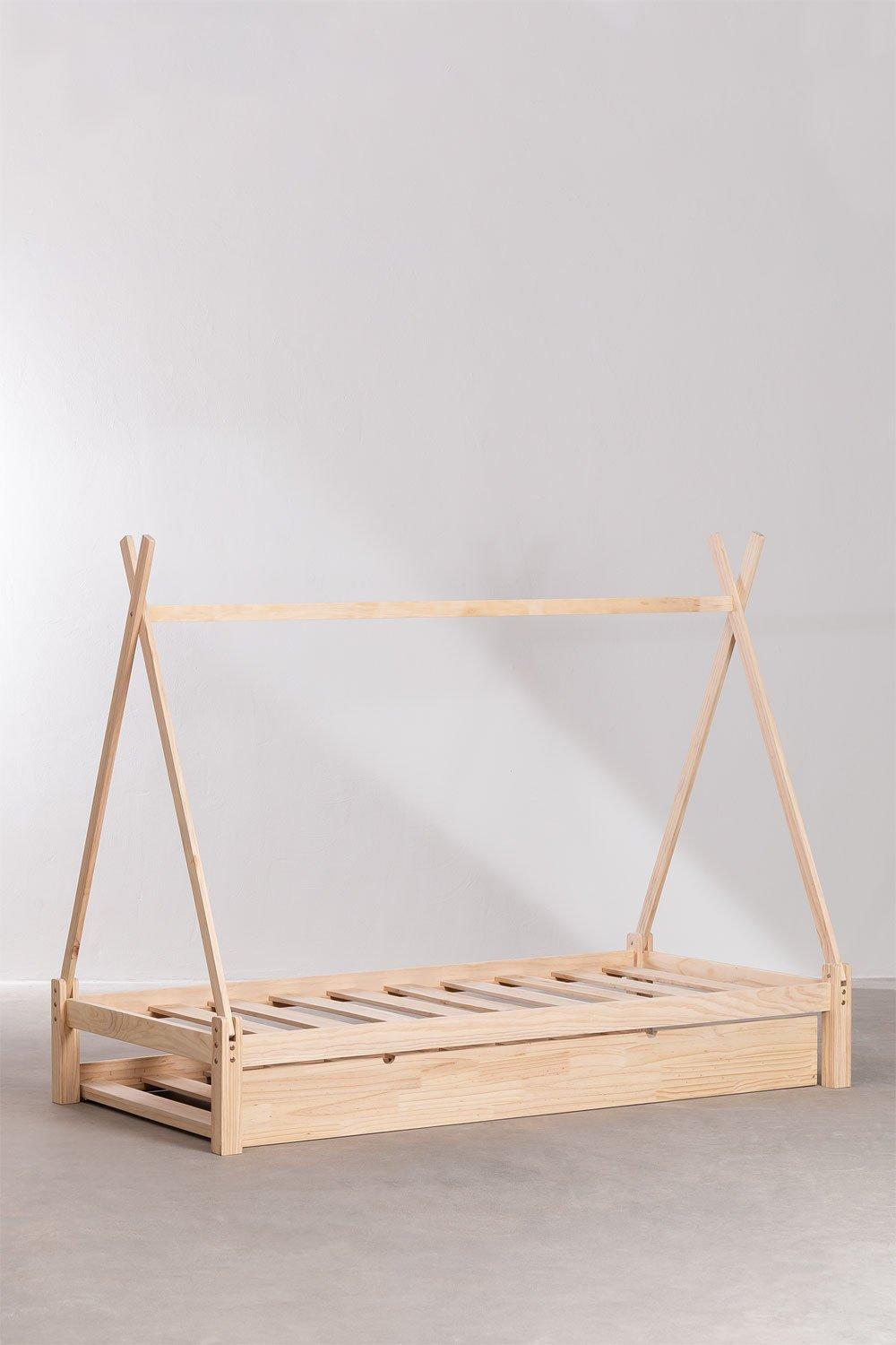 Sklum Letto Per Bambini In Legno Joan Per Materasso Da 90 Cm