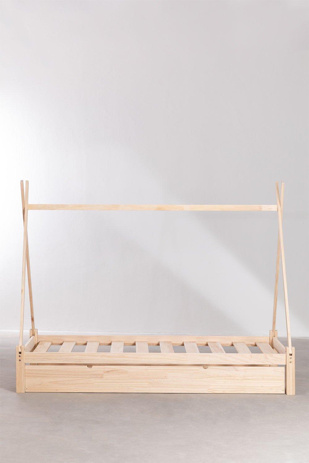 Sklum Letto Per Bambini In Legno Joan Per Materasso Da 90 Cm
