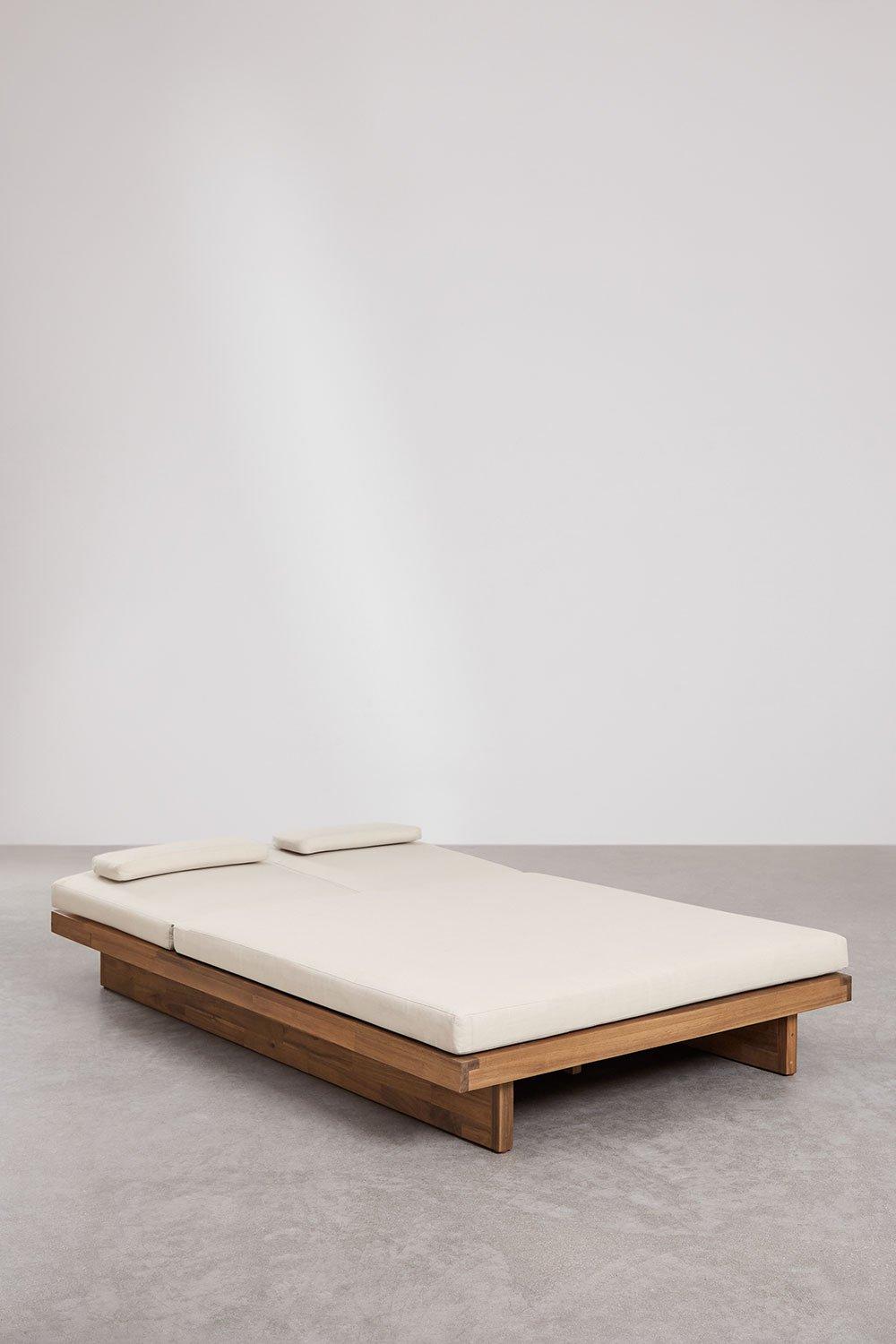 Sklum Leżanka Podwójna Dailin Acacia Wood Z Funkcją Odchylania