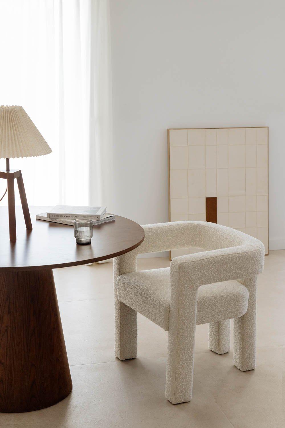 sklum Liara gepolsterter Esszimmerstuhl mit Armlehnen