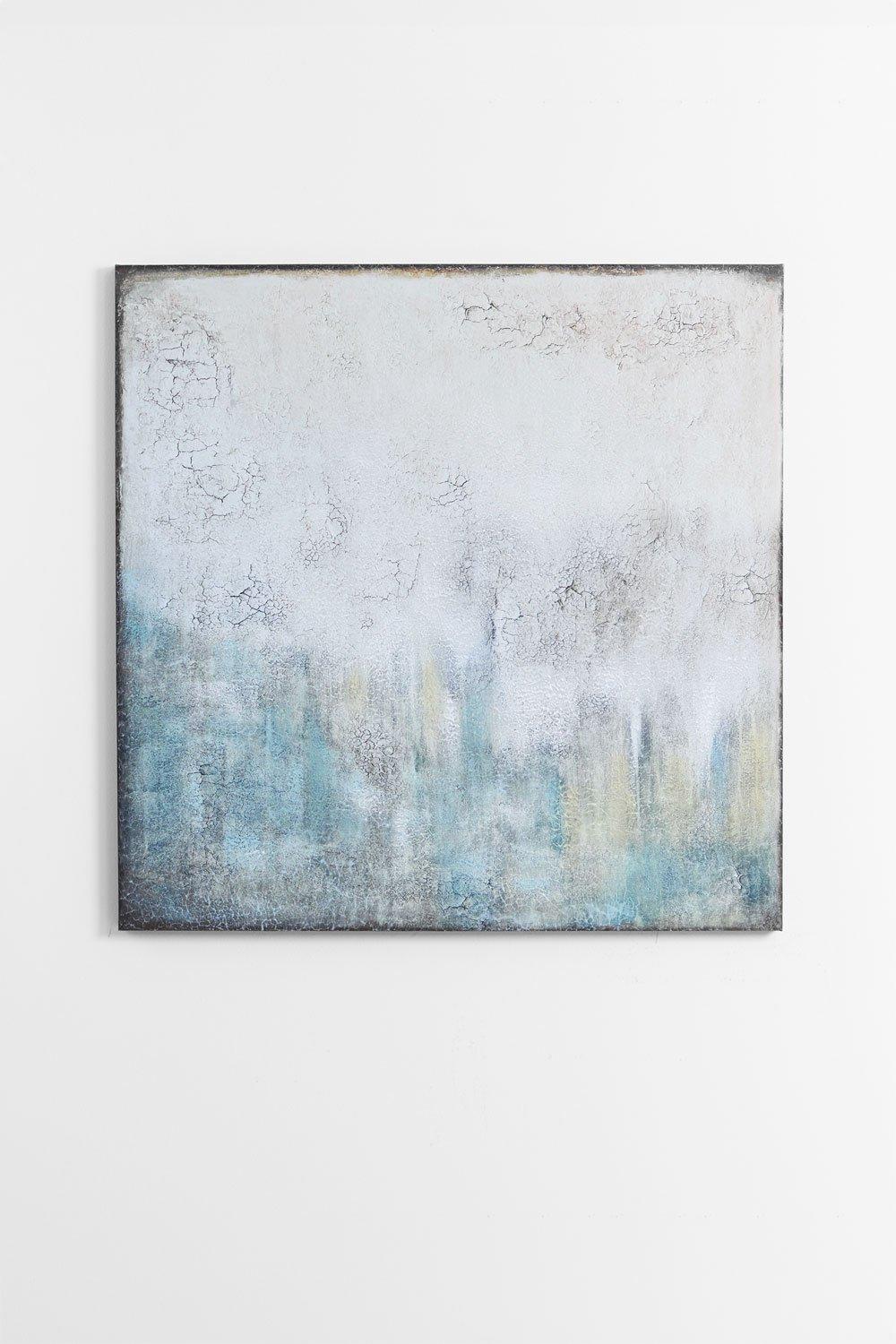 Sklum Lienzo Decorativo 100x100 Cm Con Textura De Escayola Raizel
