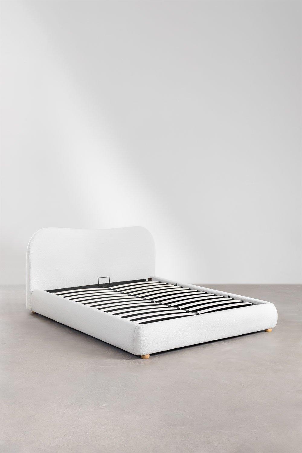 Sklum Lit Avec Coffre De Rangement Pour Matelas 135x190cm En Molleton Winselet