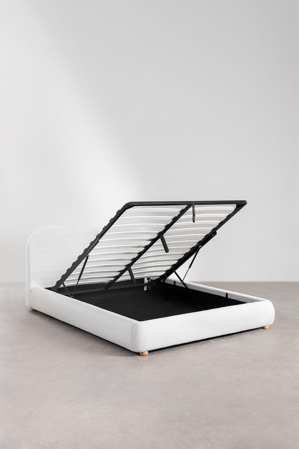 Sklum Lit Avec Coffre De Rangement Pour Matelas 135x190cm En Molleton Winselet
