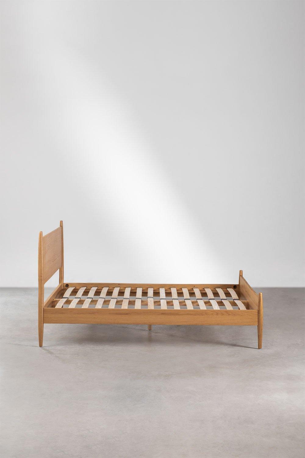 Sklum Lit Pour Matelas 160x200cm En Bois Naturel Indira