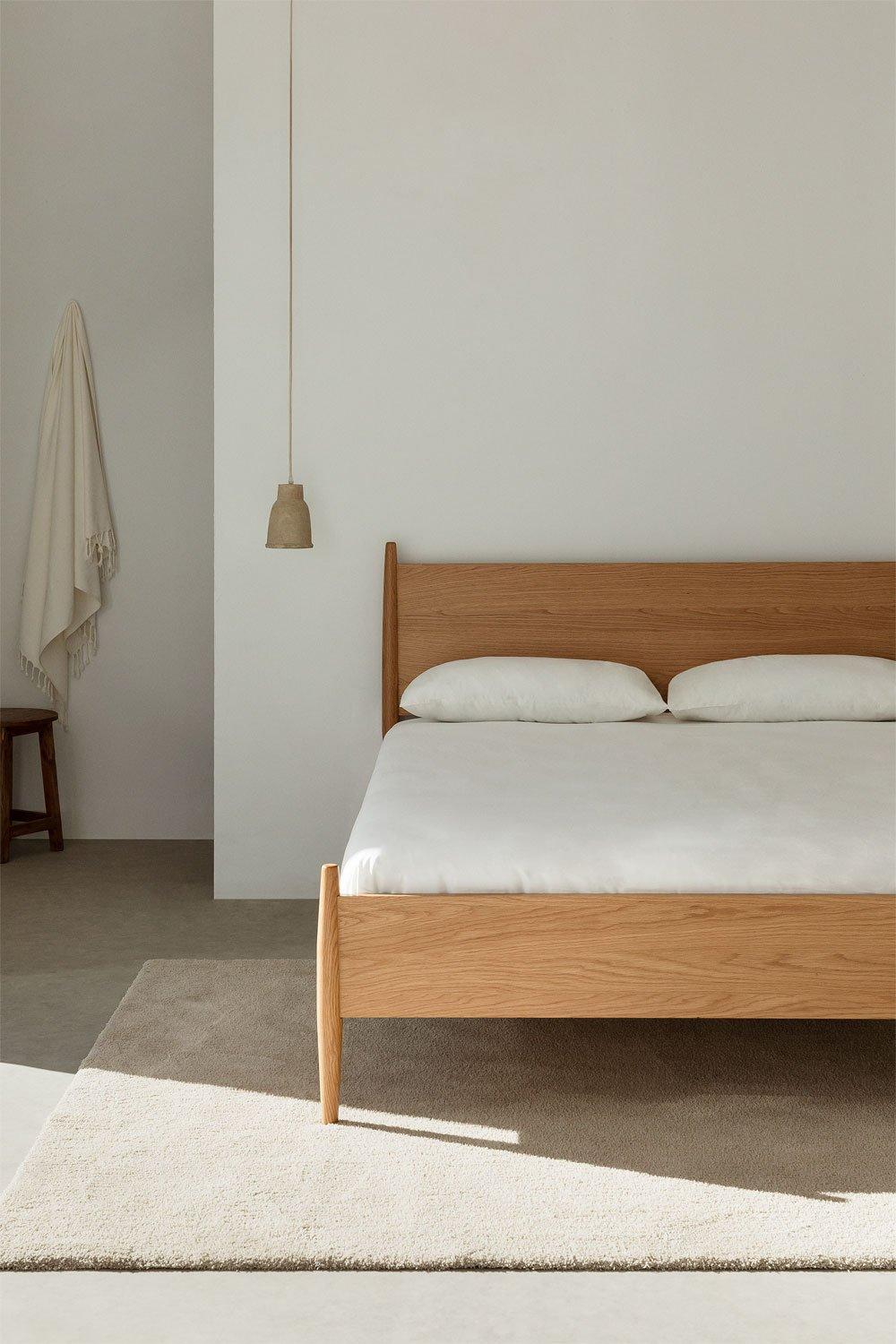 sklum Lit pour matelas 160x200cm en bois naturel Indira