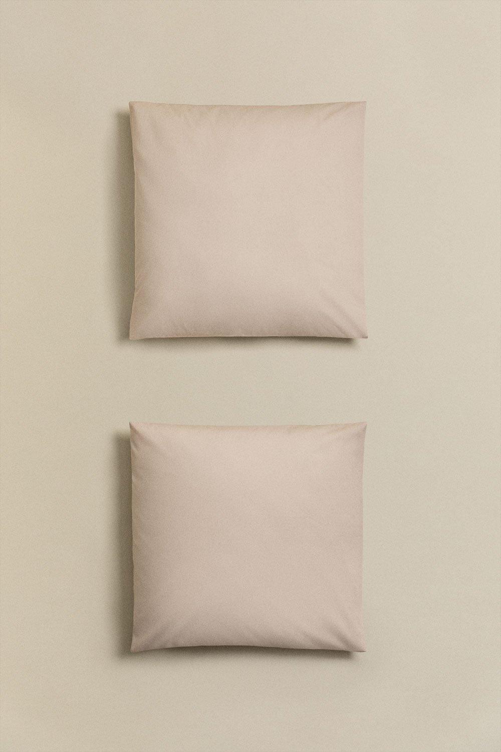 Sklum Lot De 2 Taies D'oreiller En Percale De Coton Lesia 180 Fils