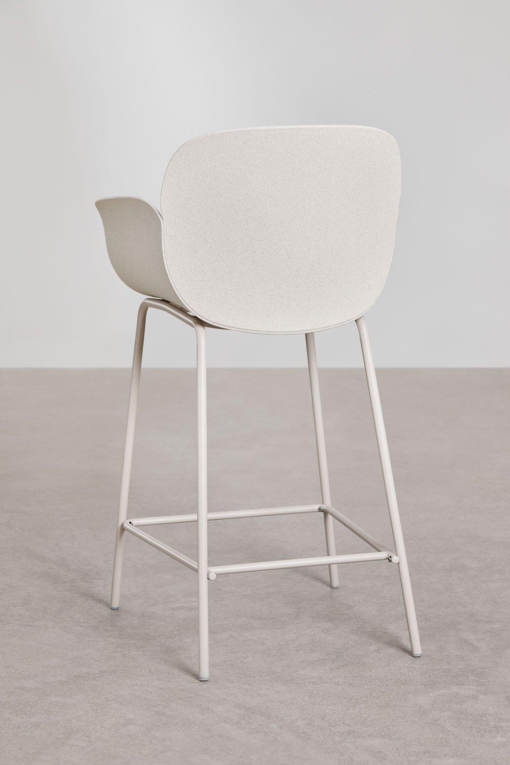 Sklum Lynette High Garden Stool In Polypropylene And Iron