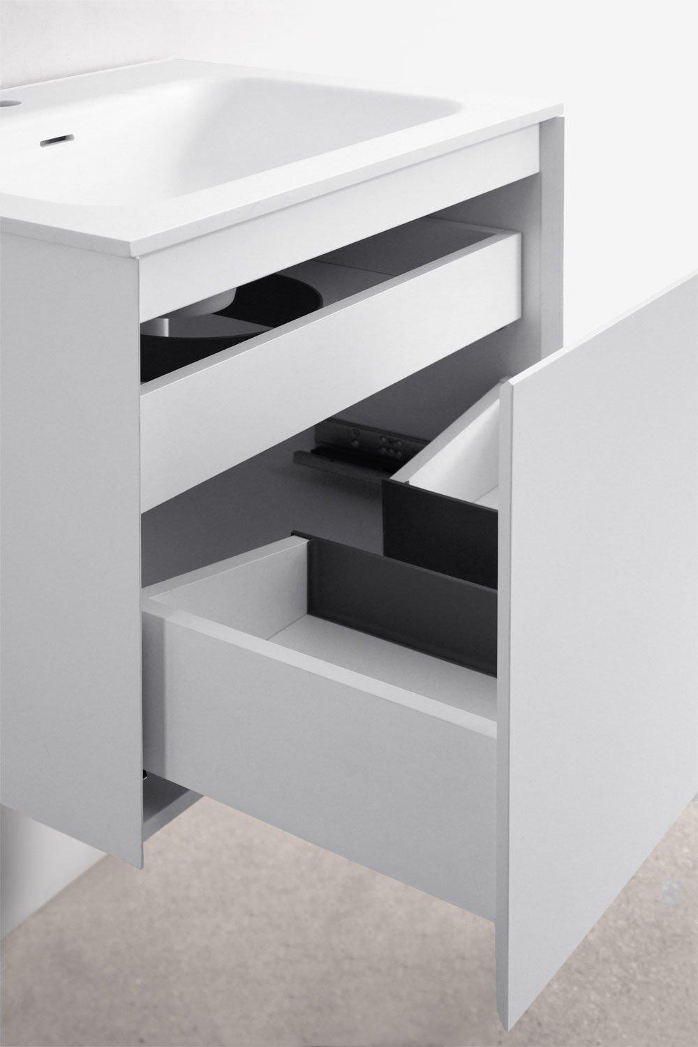 Sklum Macrae Wooden Bathroom Furniture Set With Integrated Sink