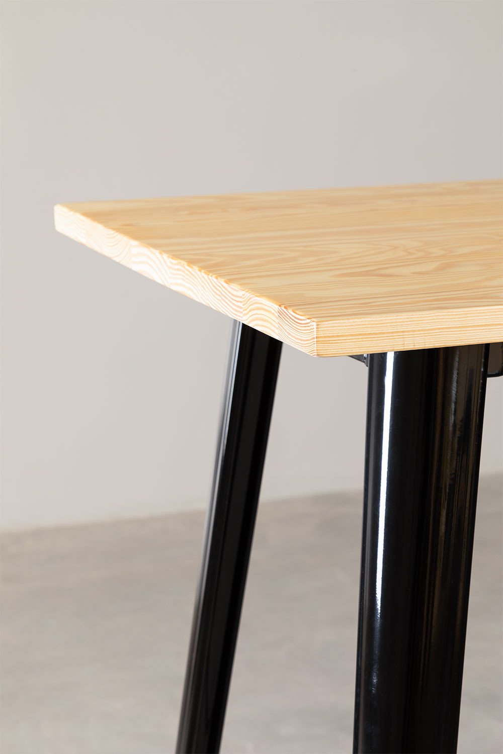 Sklum Mesa Alta Cuadrada En Madera Y Acero (60x60 Cm) LIX