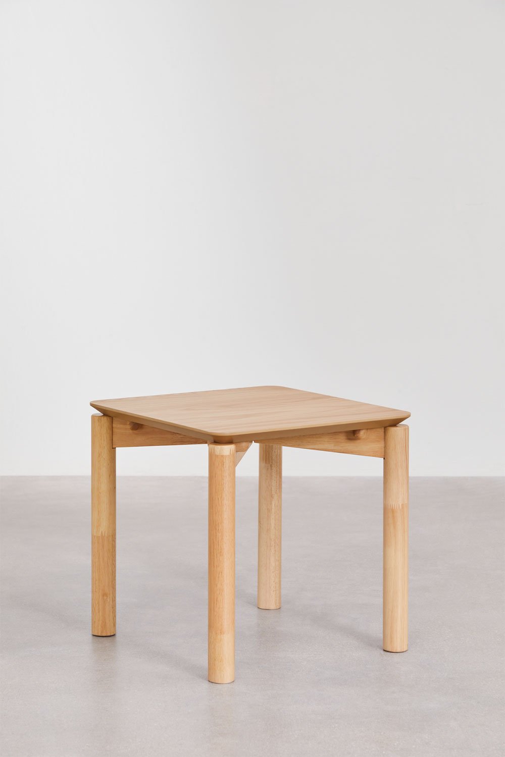 Sklum Mesa Auxiliar Cuadrada 50x50 Cm En MDF Con Chapa De Roble Munden