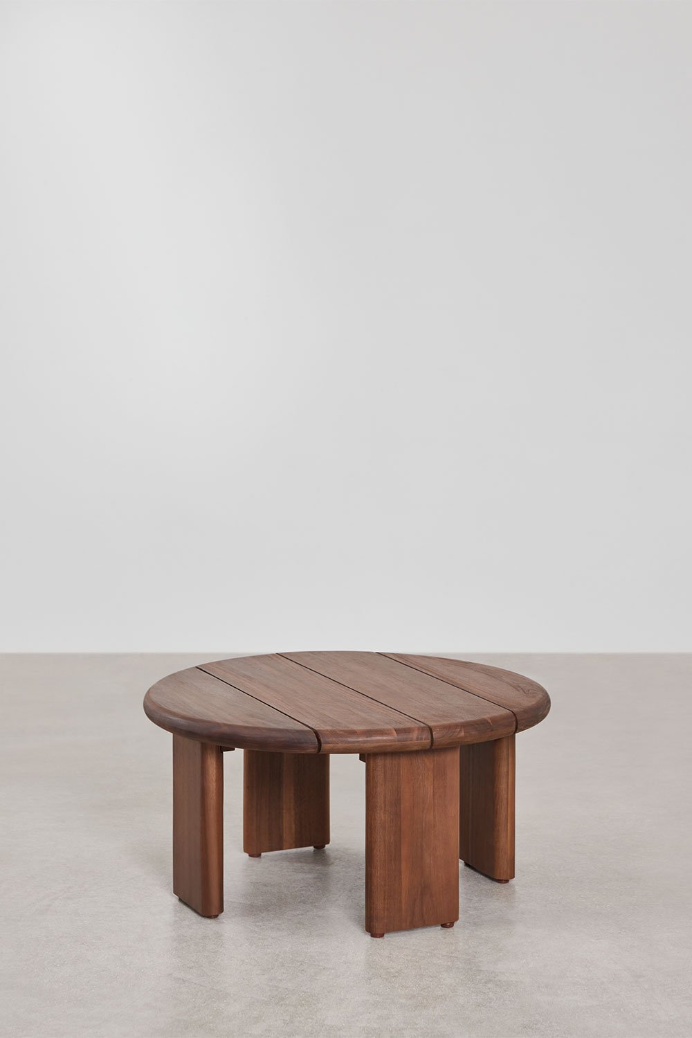 Sklum Mesa Auxiliar Para Jardín Redonda Ø70 Cm En Madera De Acacia Famara