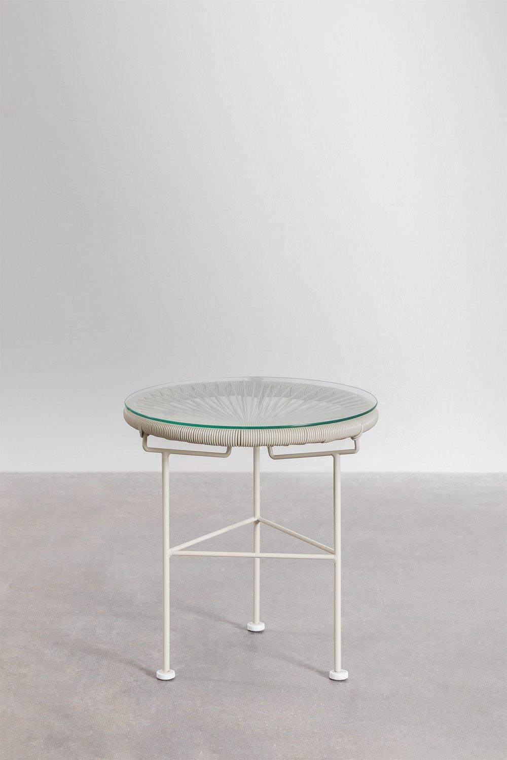 Sklum Mesa Auxiliar Redonda Ø45 Cm En Metal Y Polietileno Acapulco