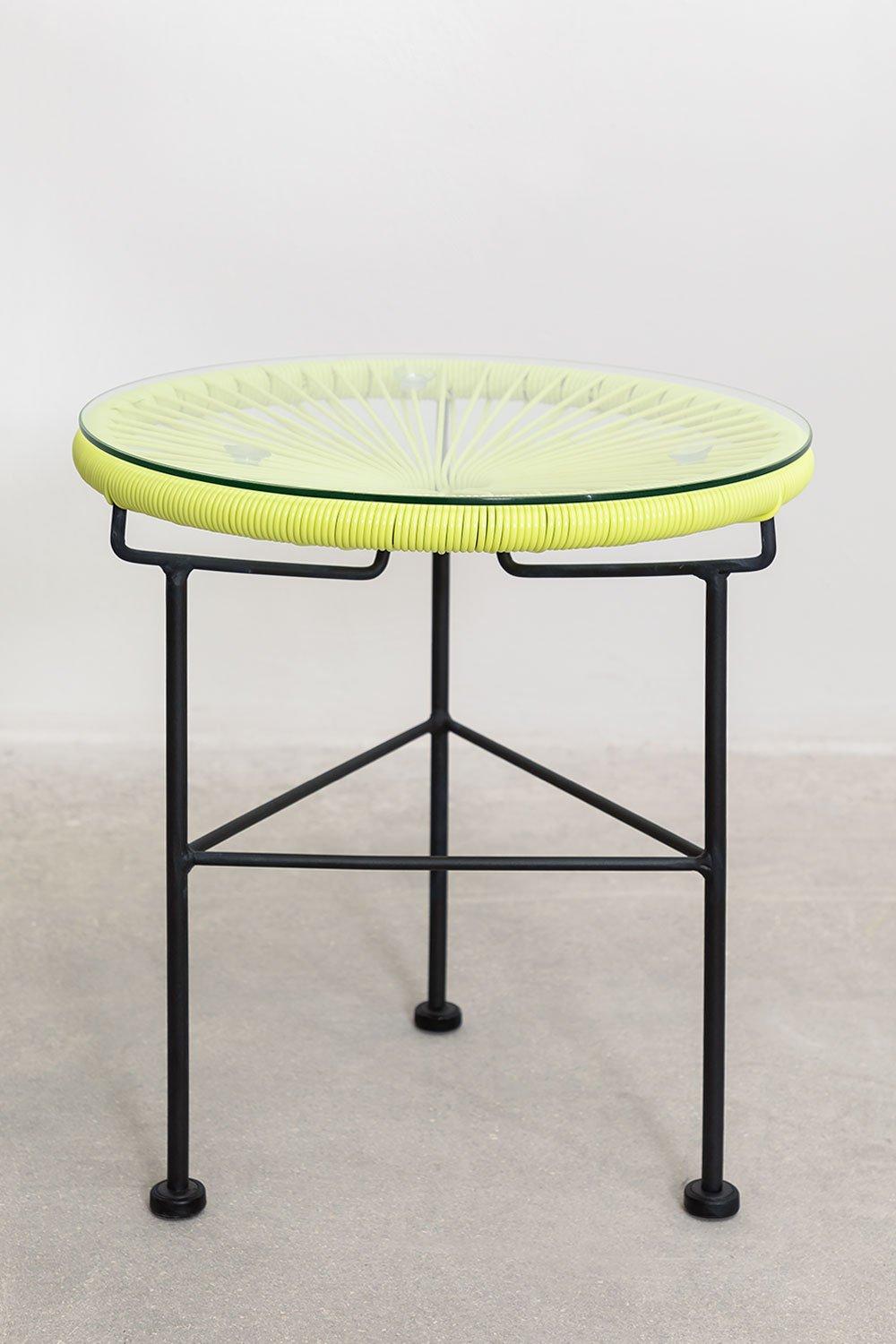 Sklum Mesa De Apoio Redonda Ø45 Cm Em Metal E Polietileno Acapulco