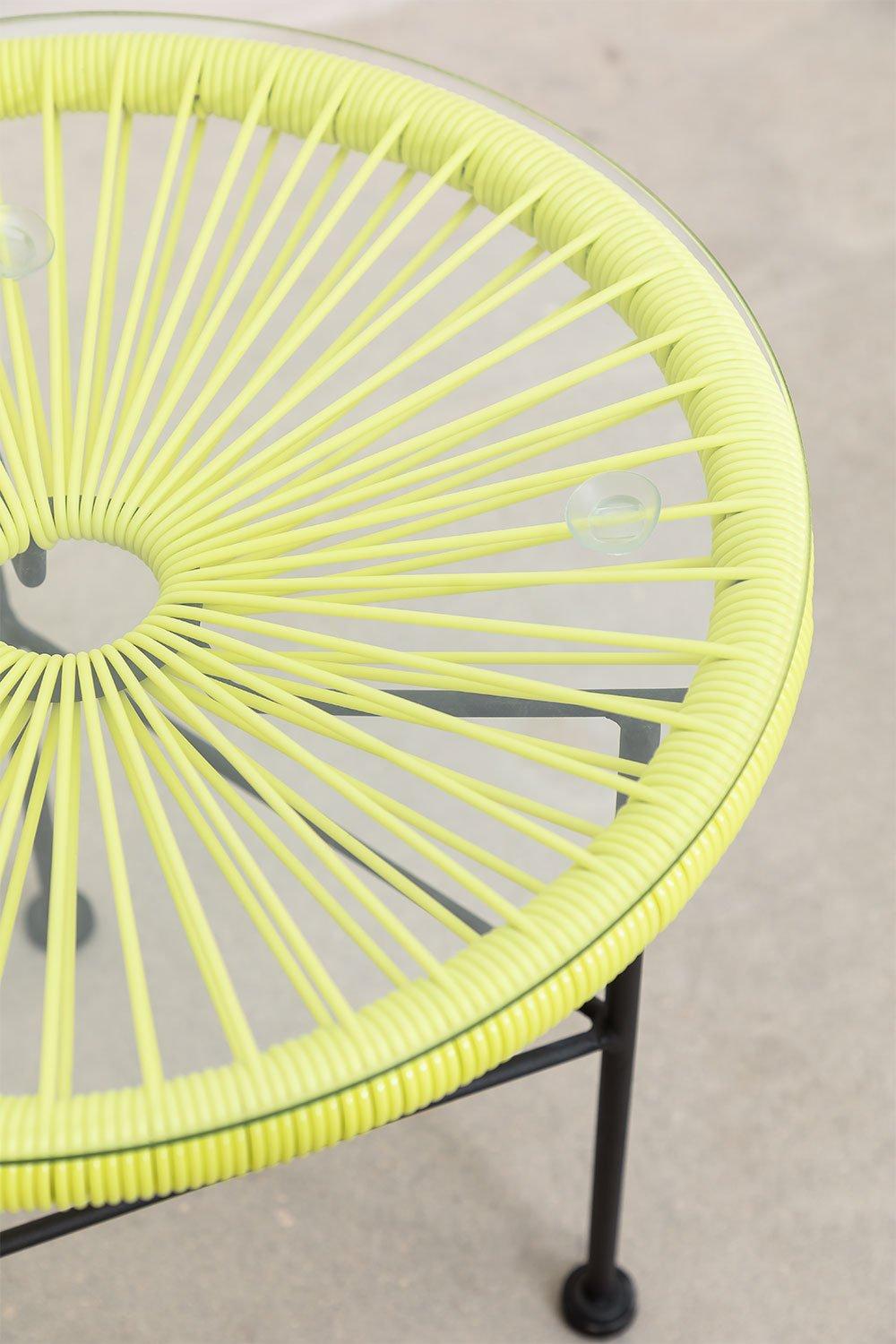 Sklum Mesa De Apoio Redonda Ø45 Cm Em Metal E Polietileno Acapulco