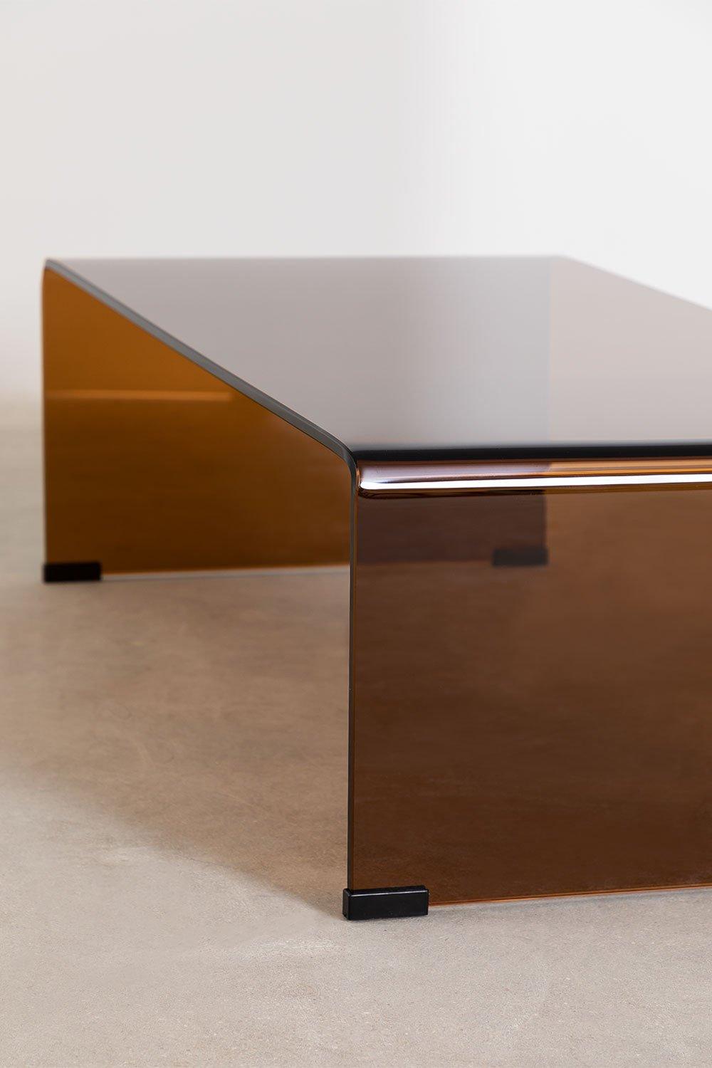 Sklum Mesa De Centro En Cristal Transparente (110x55 Cm) Crhis