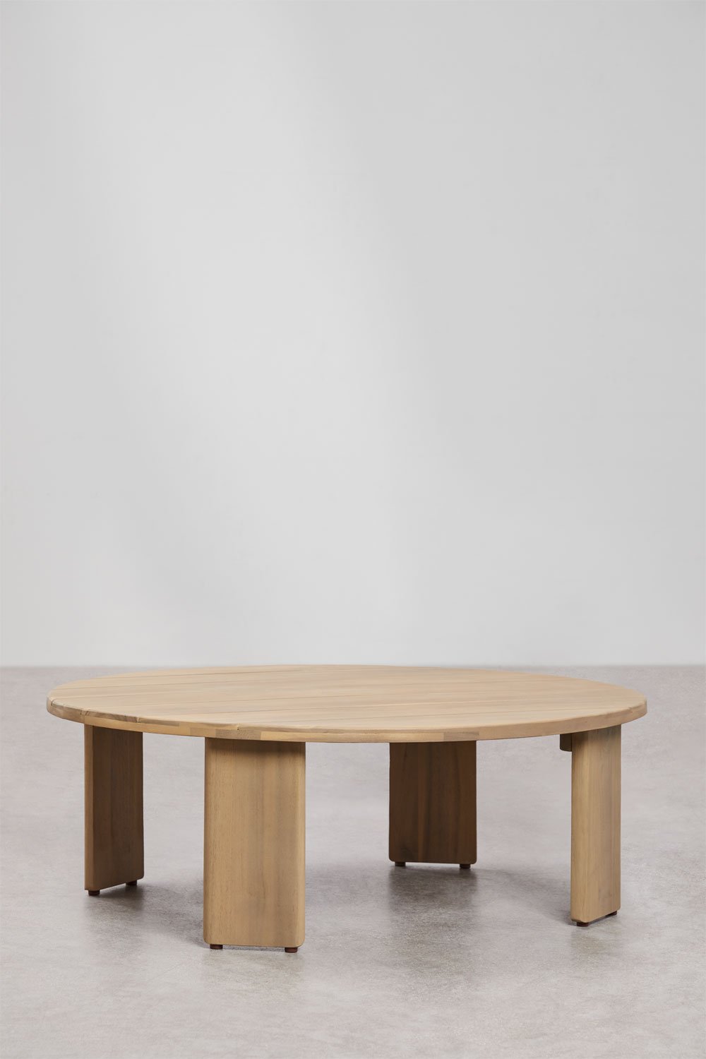 Sklum Mesa De Centro Ovalada 100x80 Cm En Madera De Acacia Uleno