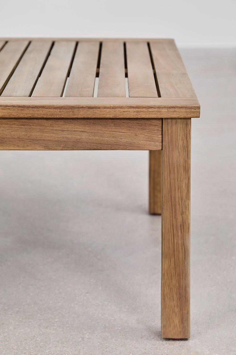 Sklum Mesa De Centro Para Jardim Quadrada 65x65 Cm Em Madeira De Acácia Branson