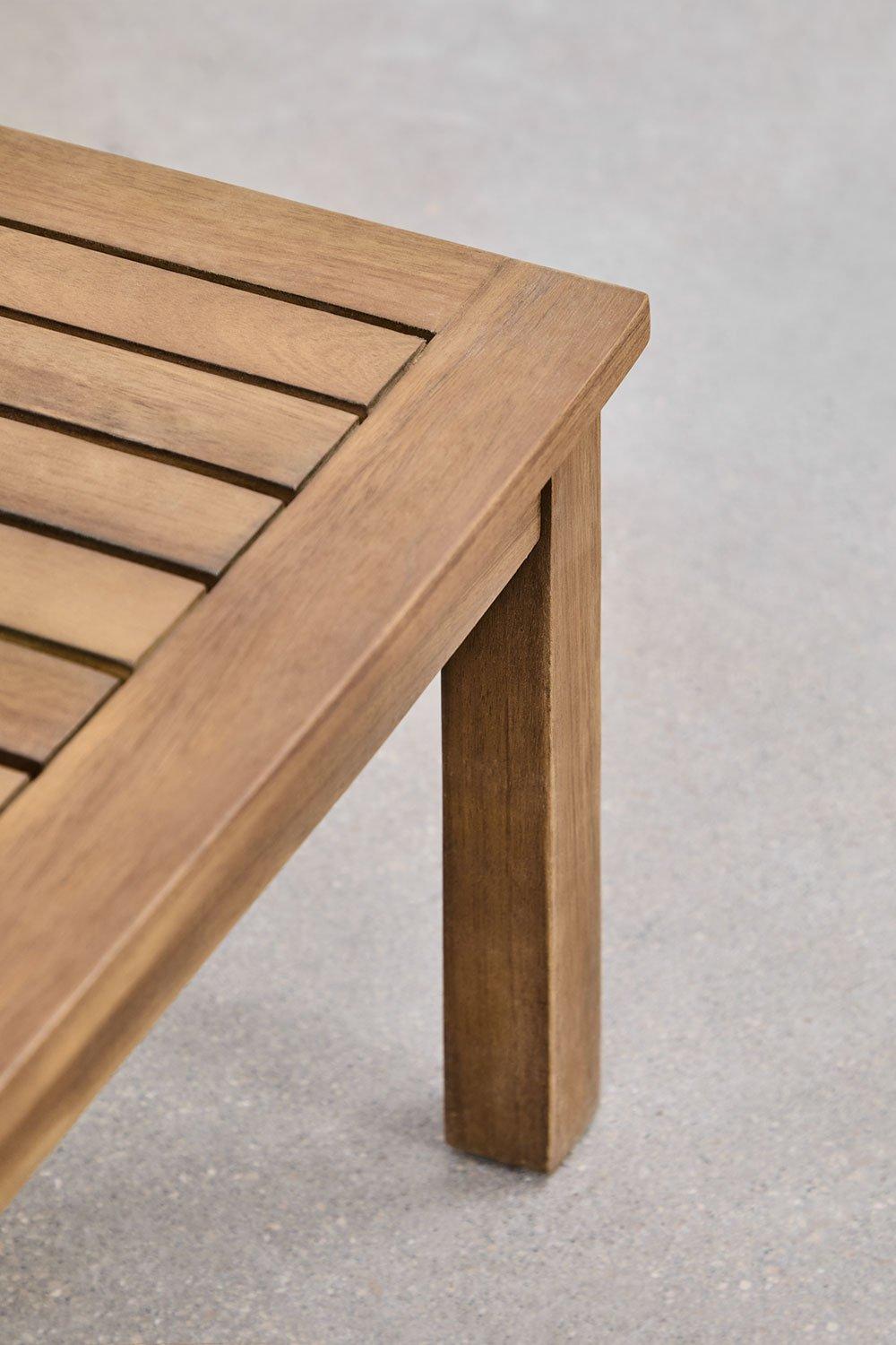 Sklum Mesa De Centro Para Jardim Quadrada 65x65 Cm Em Madeira De Acácia Branson