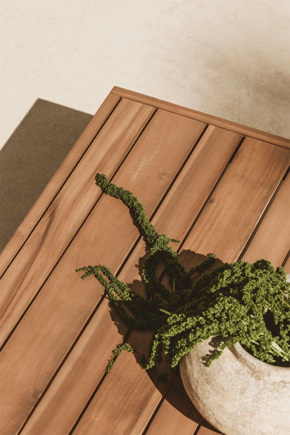 Sklum Mesa De Centro Para Jardín Cuadrada 75x75 Cm En Madera De Acacia Dailin