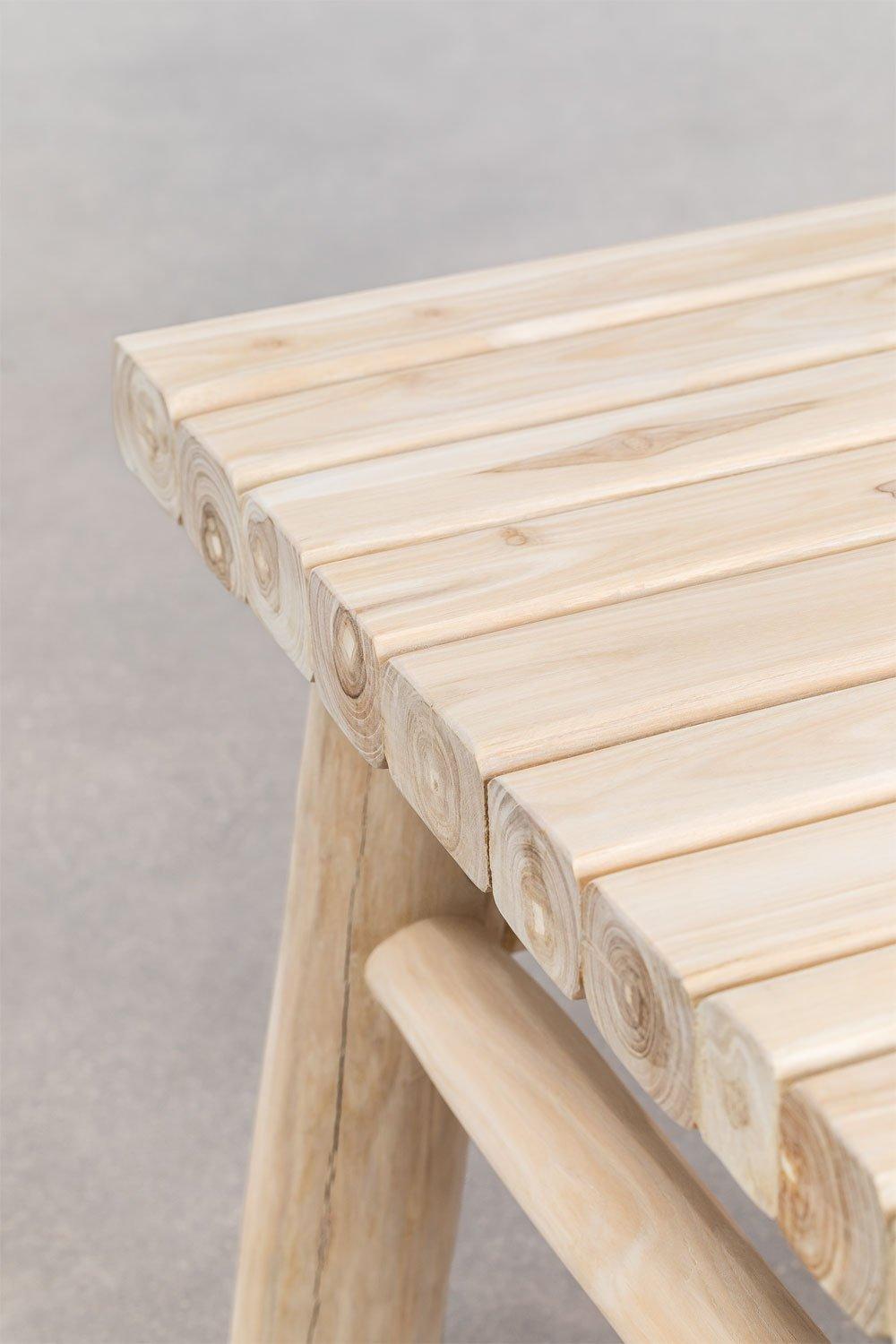 Sklum Mesa De Centro Para Jardín Cuadrada 80x80 Cm En Madera De Teca Narel