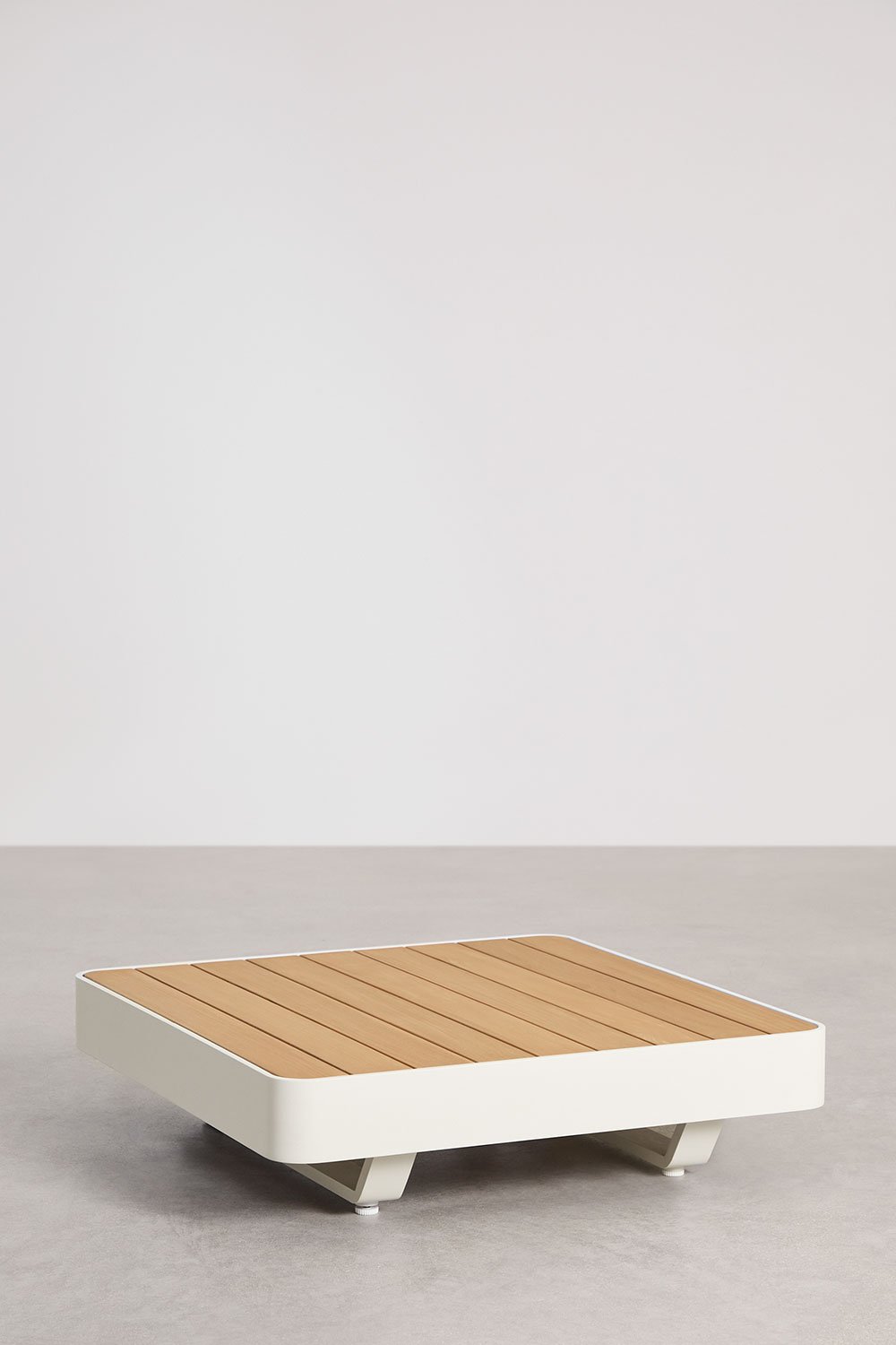 Sklum Mesa De Centro Para Jardín Cuadrada 90x90 Cm En Aluminio Yarilo