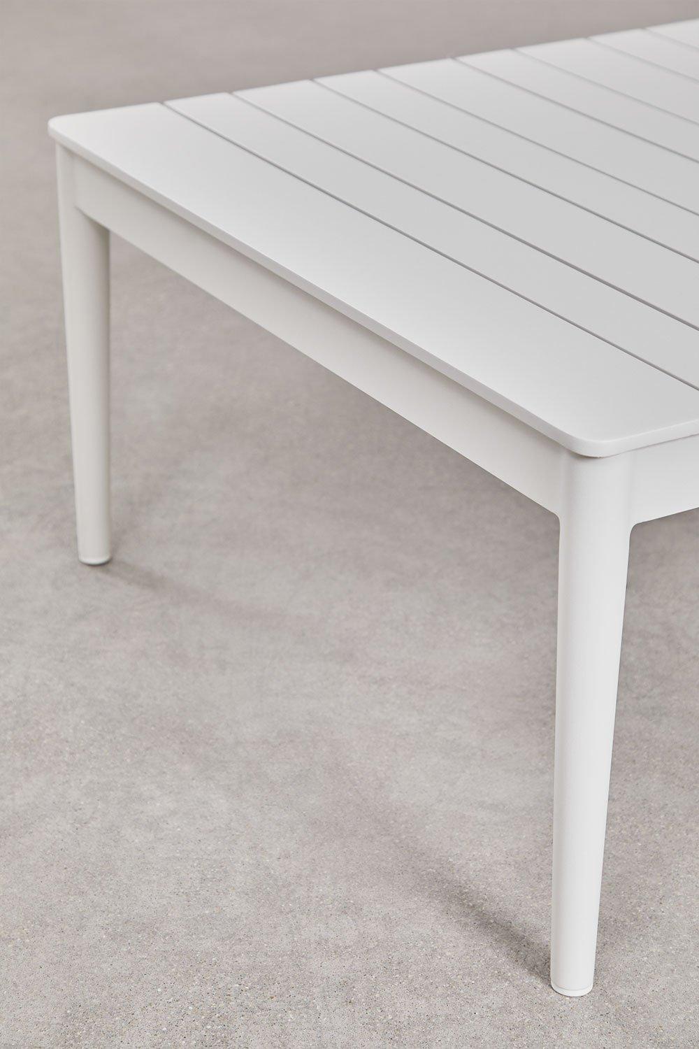 Sklum Mesa De Centro Para Jardín Rectangular 120x70 Cm En Aluminio Sereilen