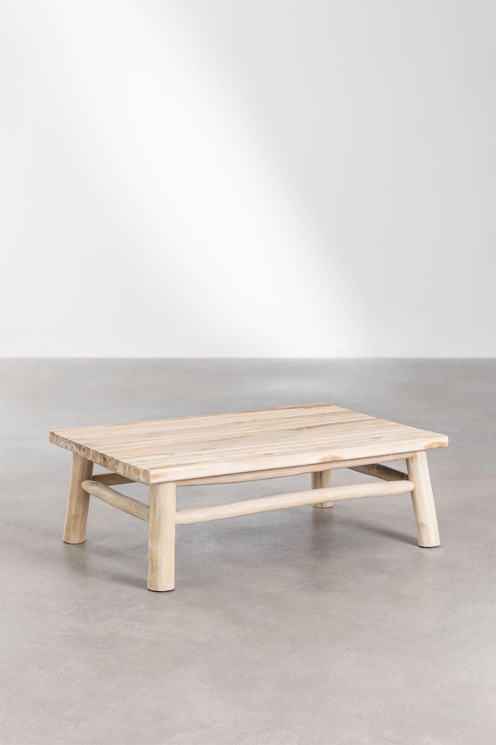 Sklum Mesa De Centro Para Jardín Rectangular 120x80 Cm En Madera De Teca Narel