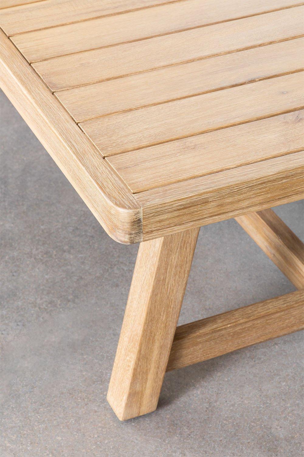 Sklum Mesa De Centro Para Jardín Rectangular 130x75 Cm En Madera De Acacia Dubai