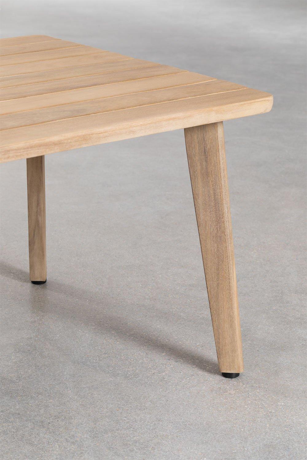 Sklum Mesa De Centro Para Jardín Rectangular 90x50 Cm En Madera De Acacia Kaela