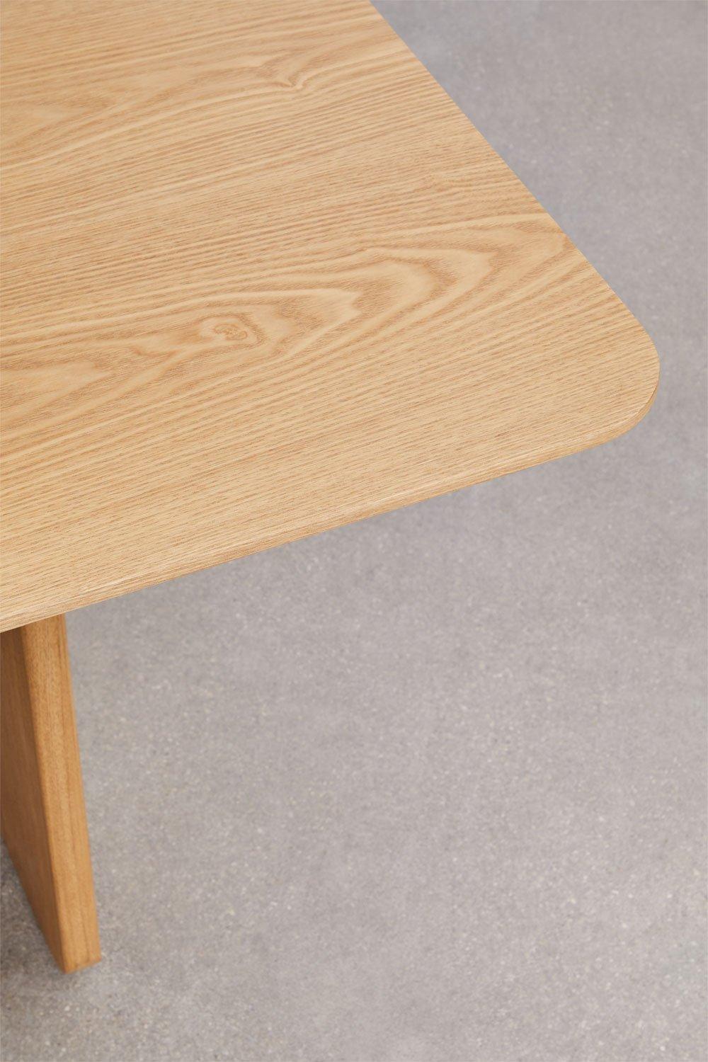 Sklum Mesa De Comedor Cuadrada 100x100 Cm En MDF Y Chapa De Fresno Ginger
