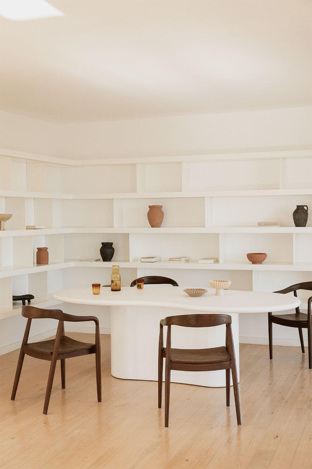 sklum Mesa de comedor ovalada 230x130 cm en cemento Vaduz