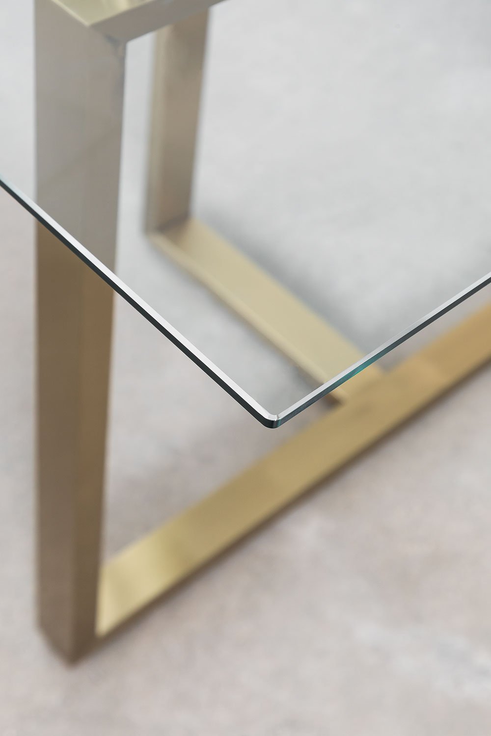 Sklum Mesa De Comedor Rectangular En Vidrio Y Acero (180x90 Cm) Lesley