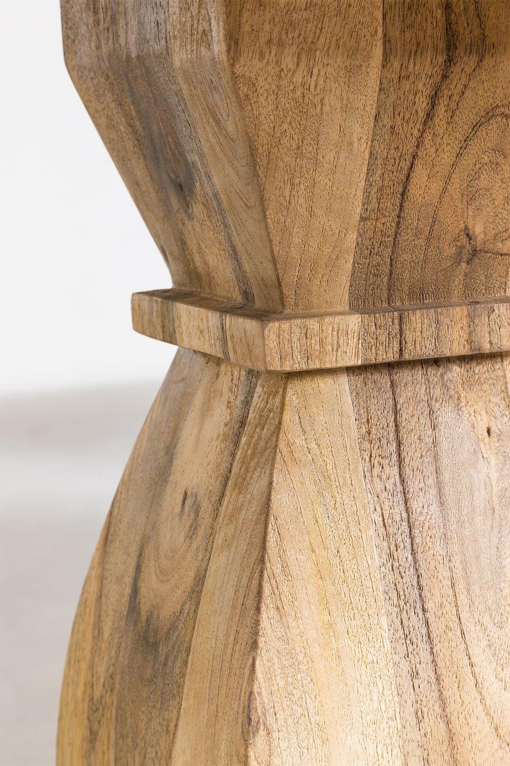 Sklum Mesa De Comedor Redonda En Madera De Mango Rusbby