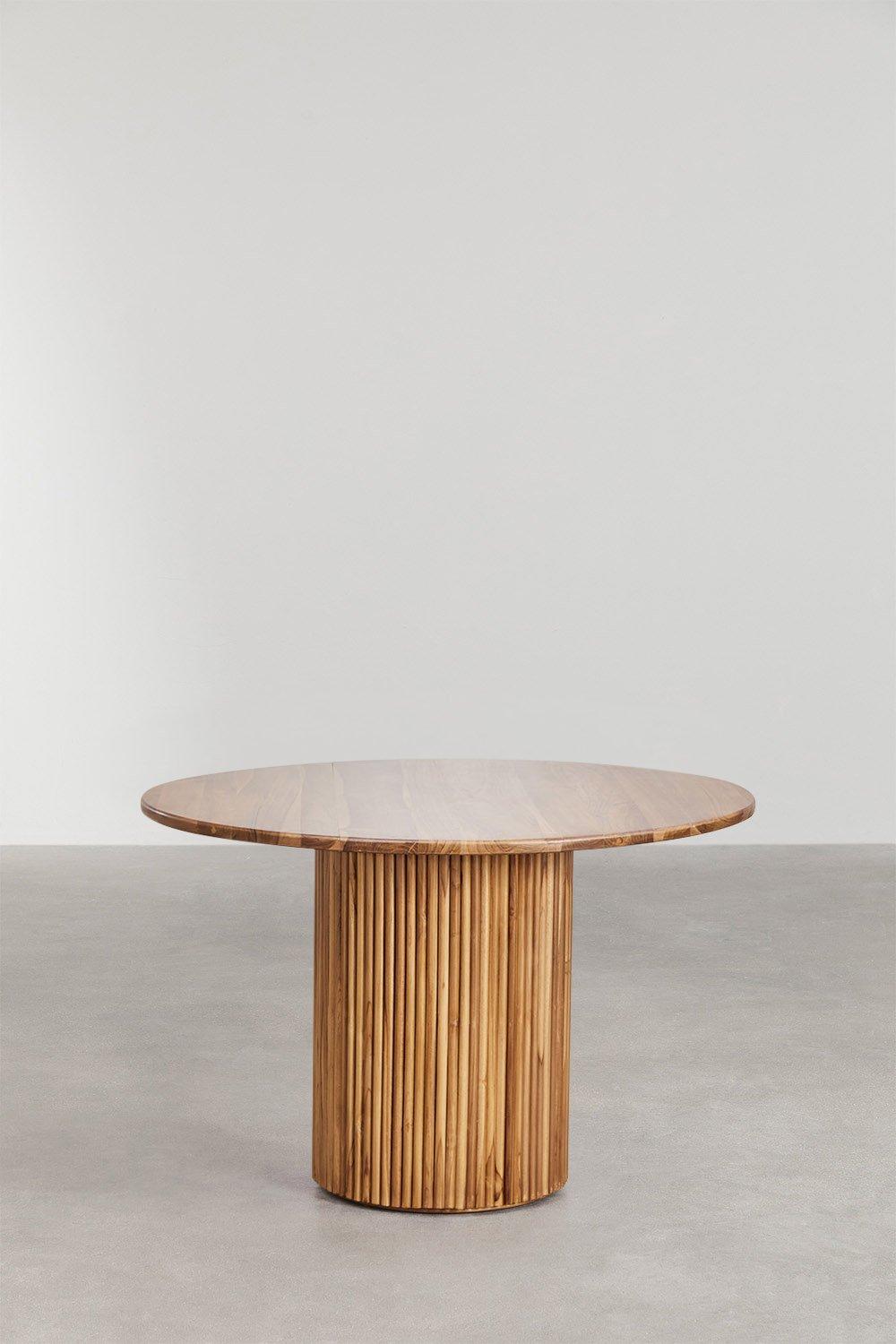 Sklum Mesa De Comedor Redonda En Madera De Teca (Ø120 Cm) Randall Mate