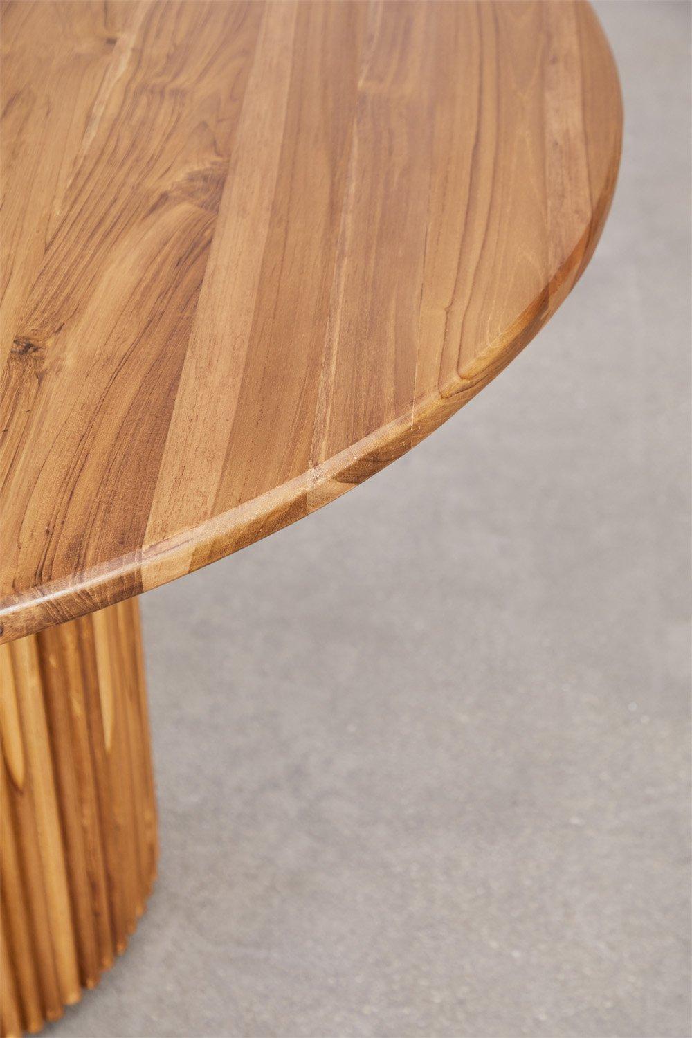 Sklum Mesa De Comedor Redonda En Madera De Teca (Ø120 Cm) Randall Mate