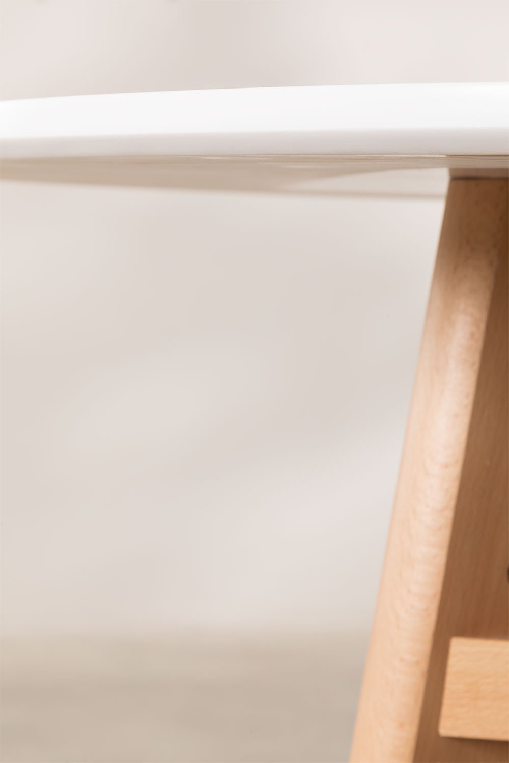 Sklum Mesa De Comedor Redonda En MDF Y Madera De Haya Scand Nordic