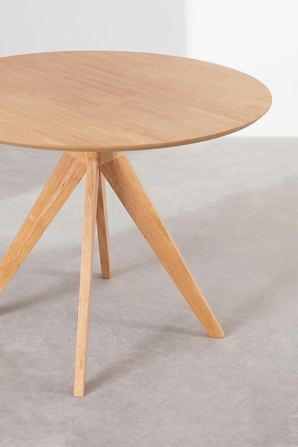 Sklum Mesa De Comedor Redonda Ø100 Cm En Madera Sekiz