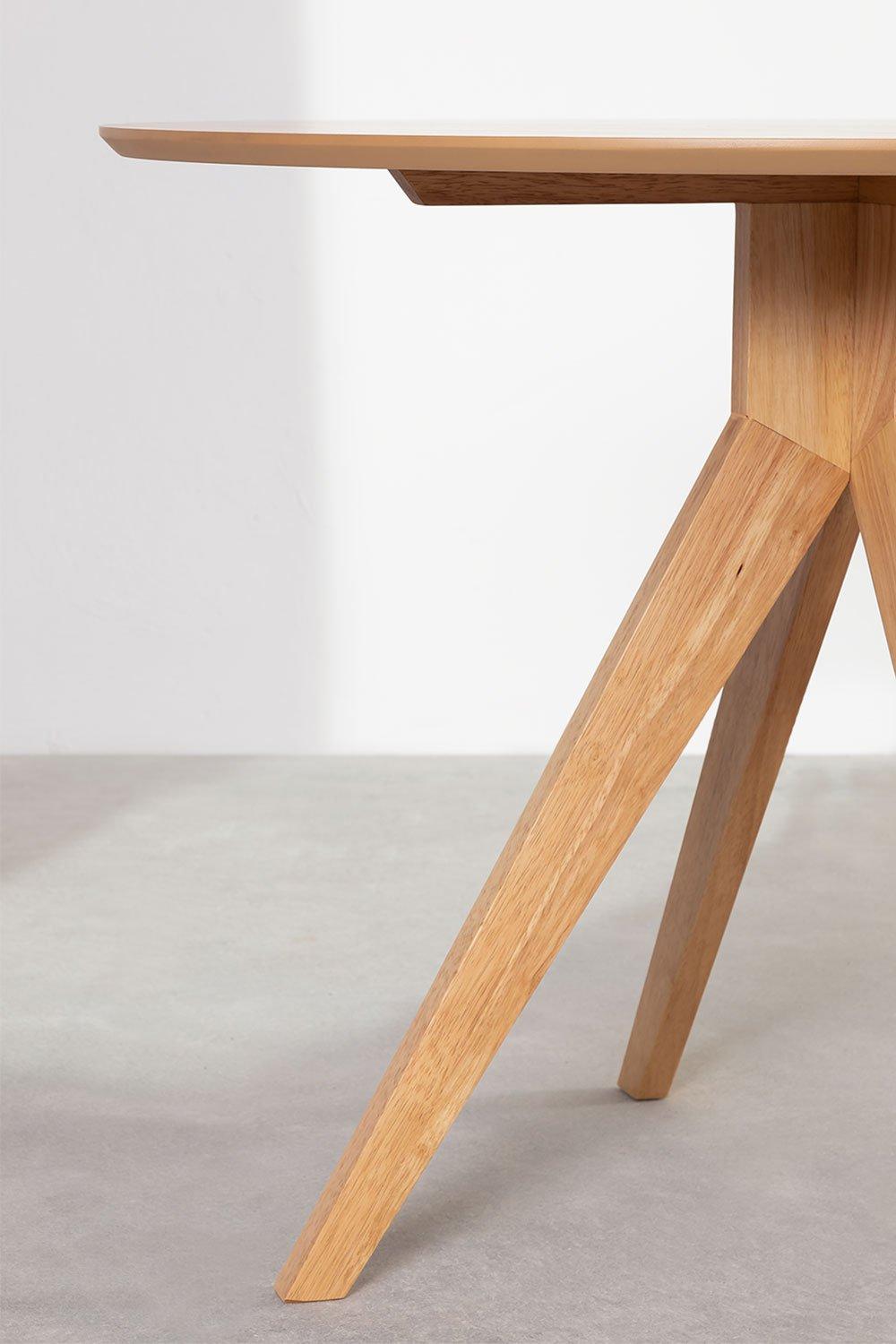 Sklum Mesa De Comedor Redonda Ø100 Cm En Madera Sekiz