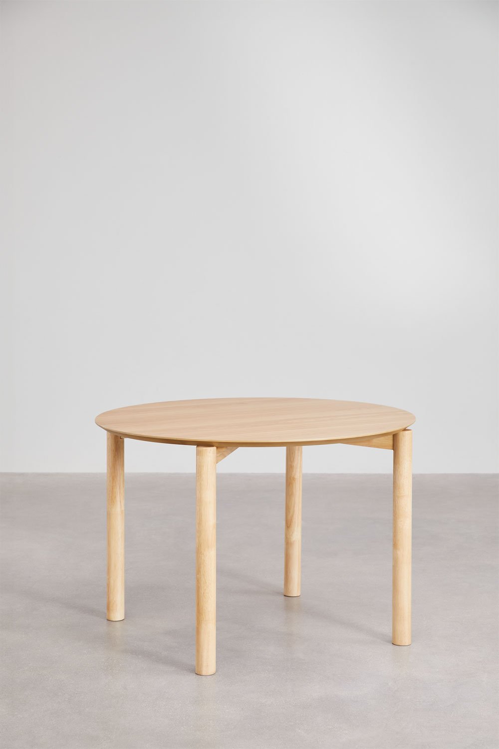 Sklum Mesa De Comedor Redonda Ø110 Cm En MDF Con Chapa De Roble Munden