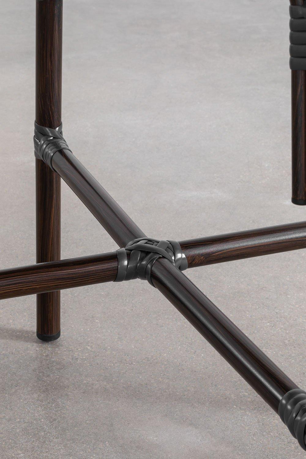 Sklum Mesa De Jantar Redonda Brielle Bistro Em Alumínio E Rattan Sintético (Ø80 Cm)