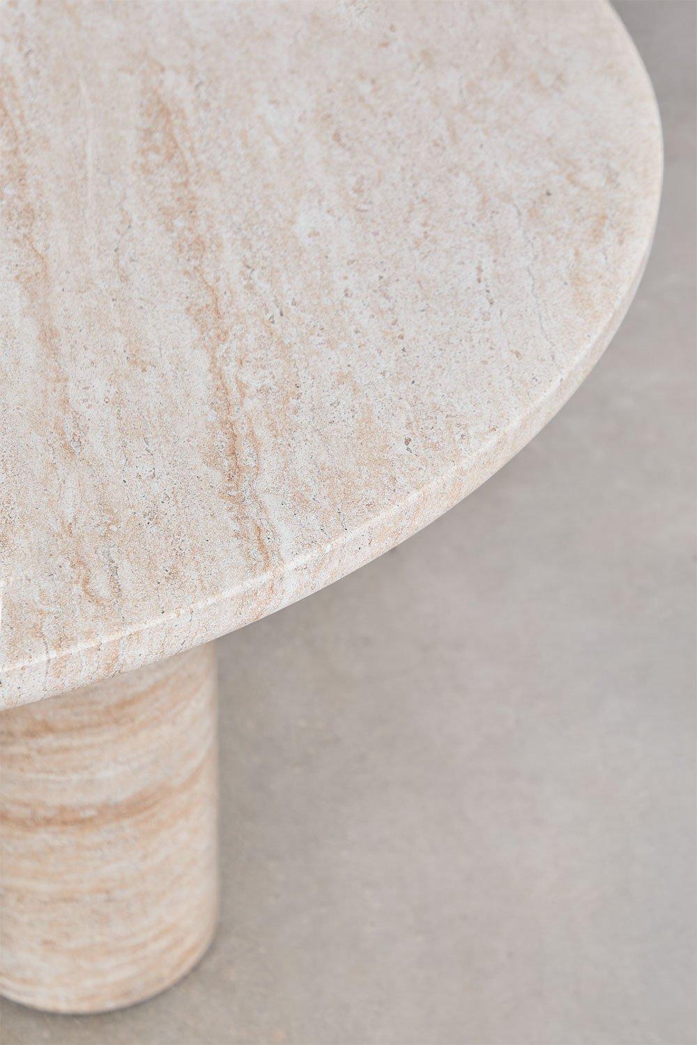 Sklum Mesa De Jantar Redonda Ø120 Cm Em Cimento Efeito Travertino Lourdes