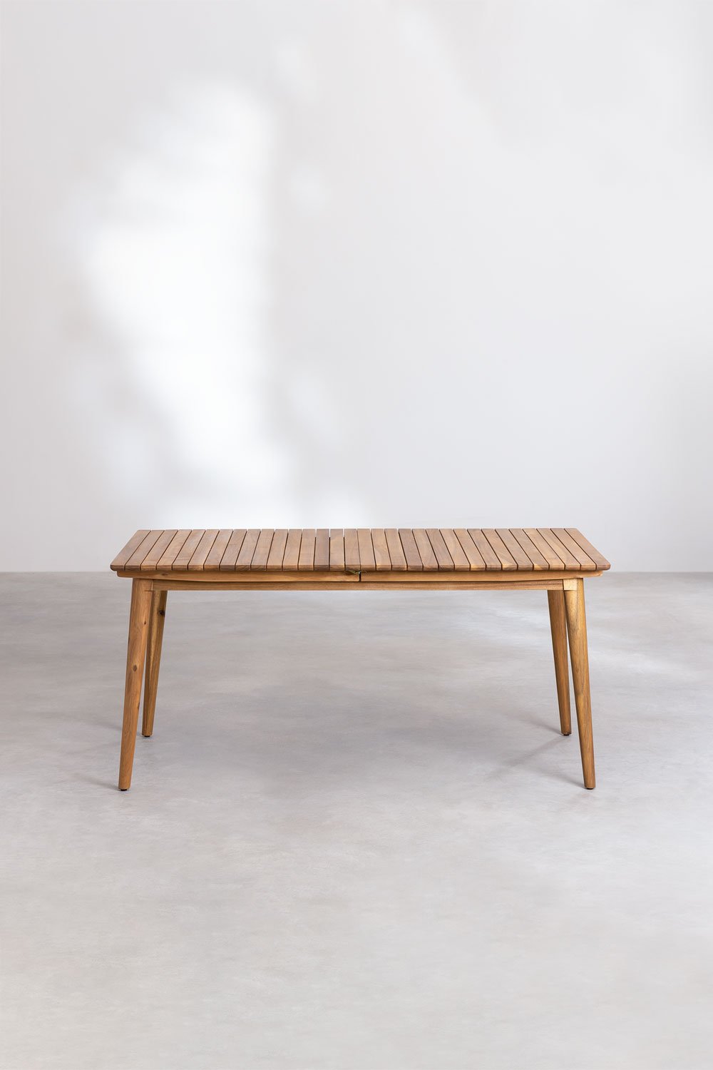 Sklum Mesa De Jardín Rectangular 160-210x90 Cm Extensible En Madera De Acacia Tenay