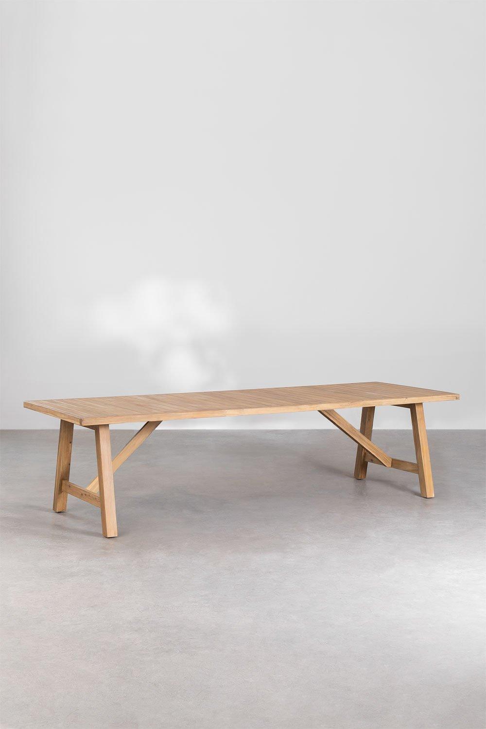 Sklum Mesa De Jardín Rectangular 300x100 Cm En Madera De Acacia Dubai