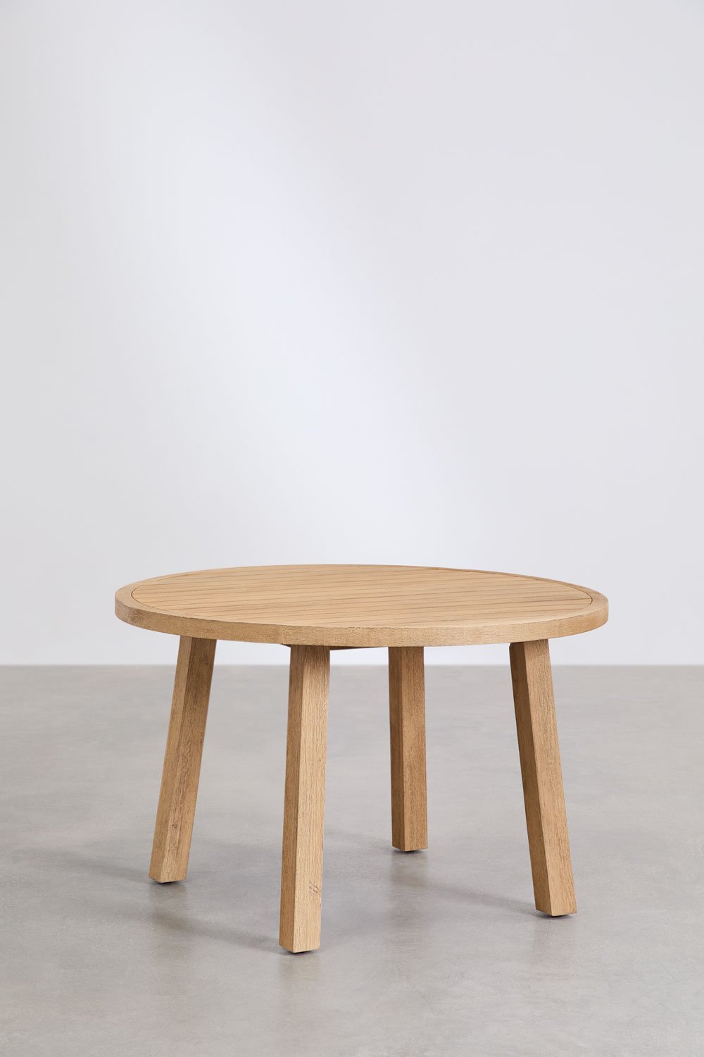Sklum Mesa De Jardín Redonda Ø120 Cm En Madera De Acacia Dubai